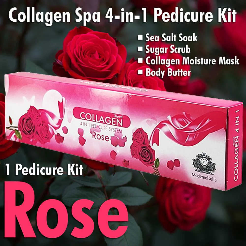 Mademoiselle Collagen Spa 4-in-1 Pedicure Kit - Rose / 1 Pedicure Kit
