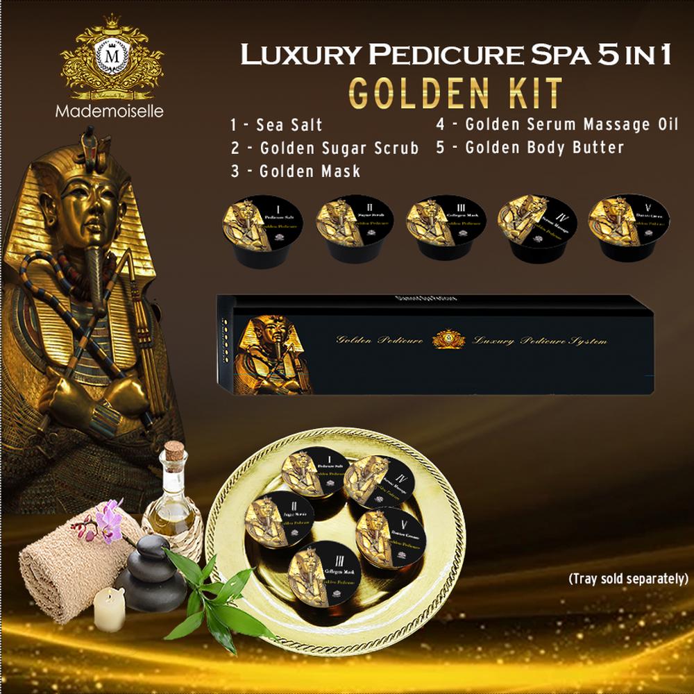 Mademoiselle Collagen Spa 5-in-1 Pedicure Kit - Golden / 1 Pedicure Kit - Image 2