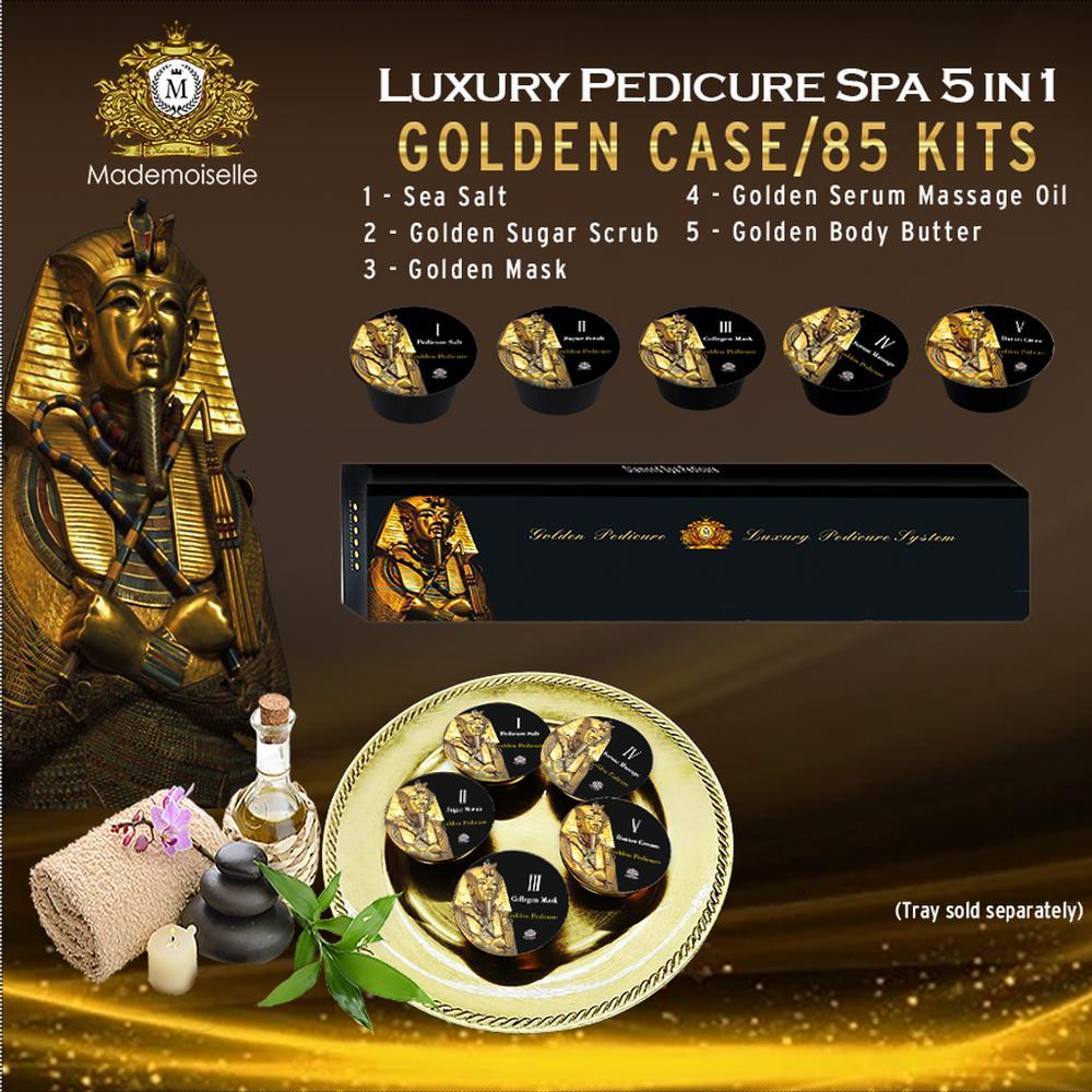 Mademoiselle Collagen Spa 5-in-1 Pedicure Kit - Golden / Case of 100 Pedicure Kits - Image 2