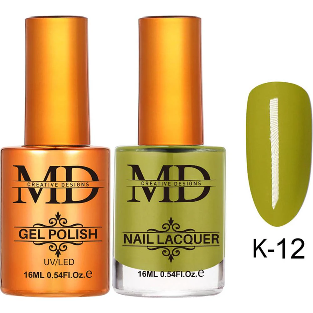 MD Nail Duo 2-in-1 Gel Polish 0.54 oz. + Nail Lacquer 0.54 oz. #K012