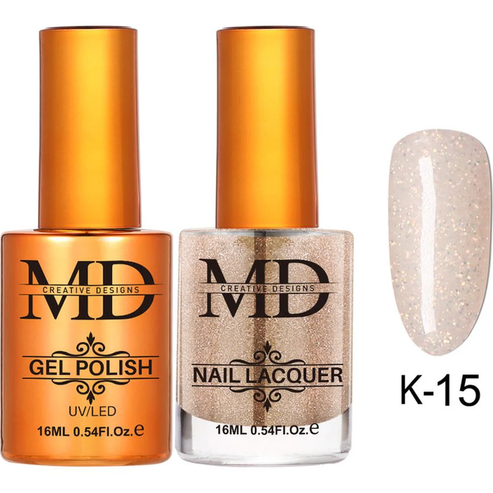 MD Nail Duo 2-in-1 Gel Polish 0.54 oz. + Nail Lacquer 0.54 oz. #K015