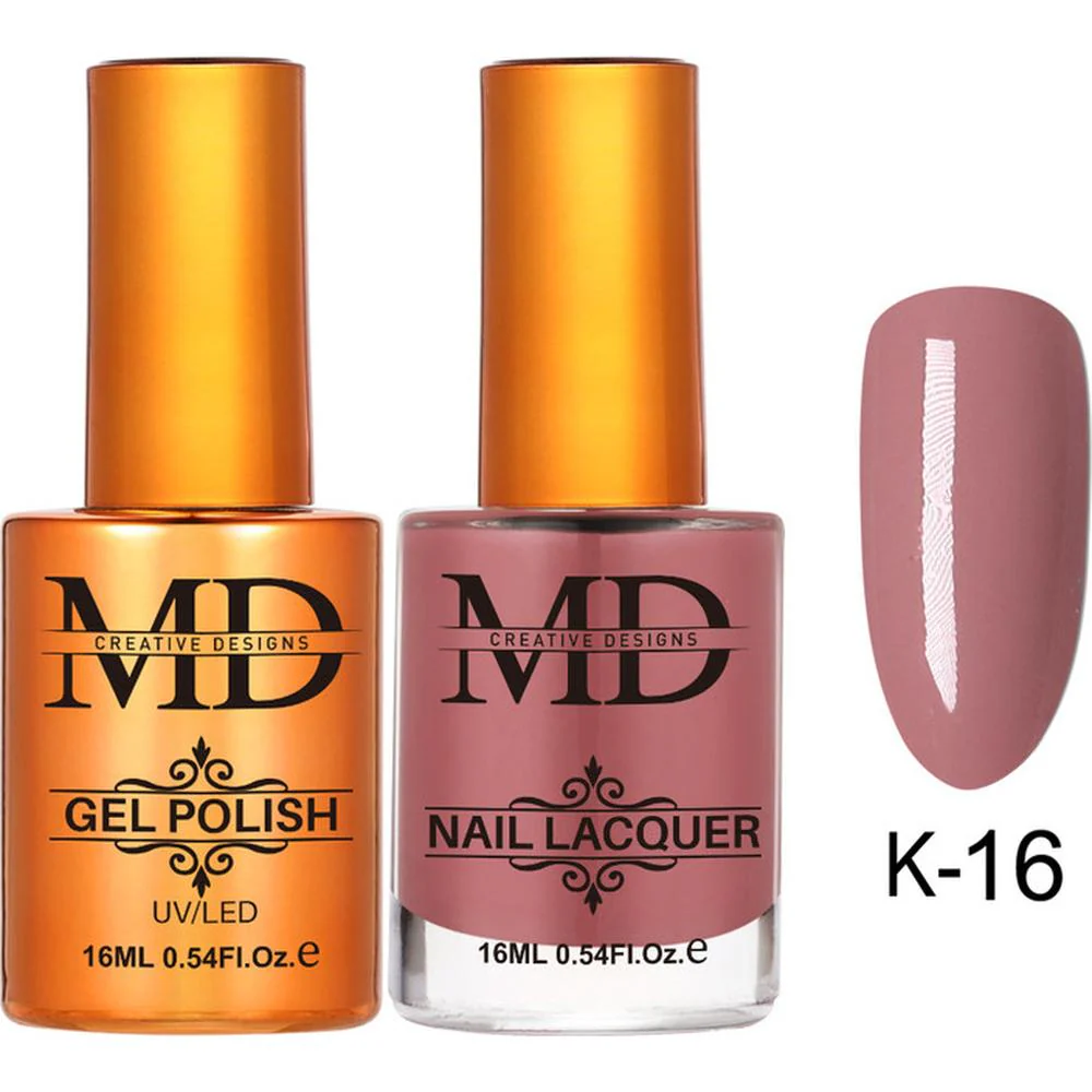 MD Nail Duo 2-in-1 Gel Polish 0.54 oz. + Nail Lacquer 0.54 oz. #K016