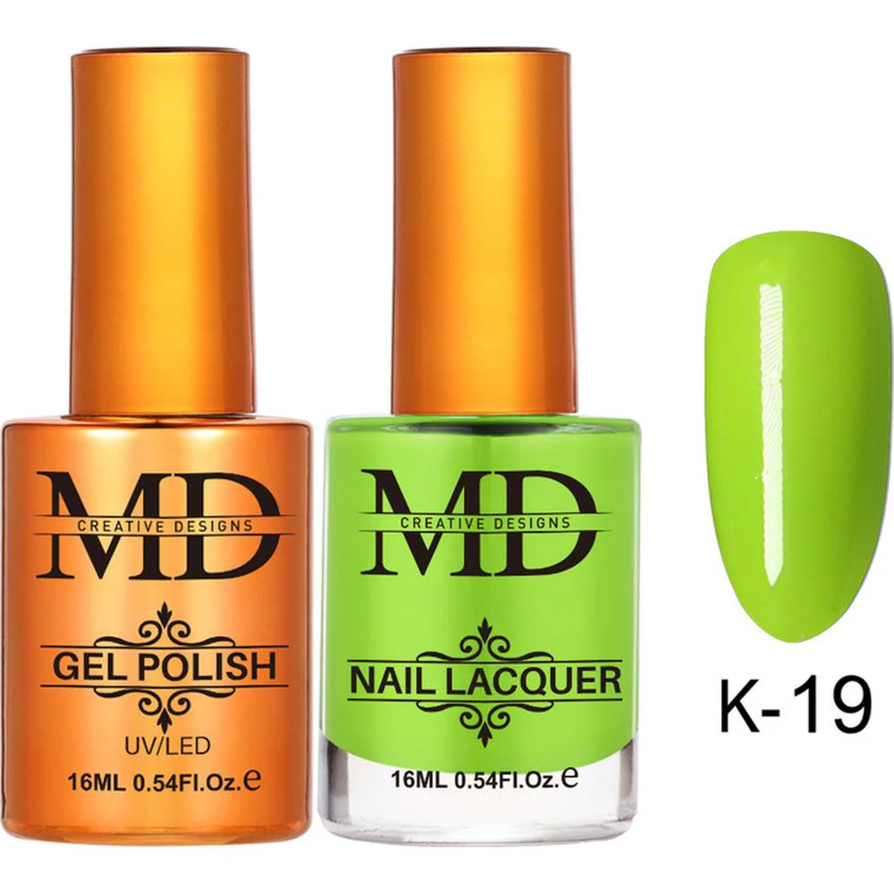 MD Nail Duo 2-in-1 Gel Polish 0.54 oz. + Nail Lacquer 0.54 oz. #K019