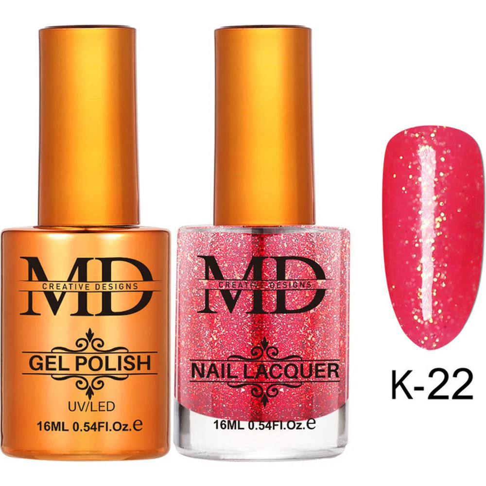 MD Nail Duo 2-in-1 Gel Polish 0.54 oz. + Nail Lacquer 0.54 oz. #K022