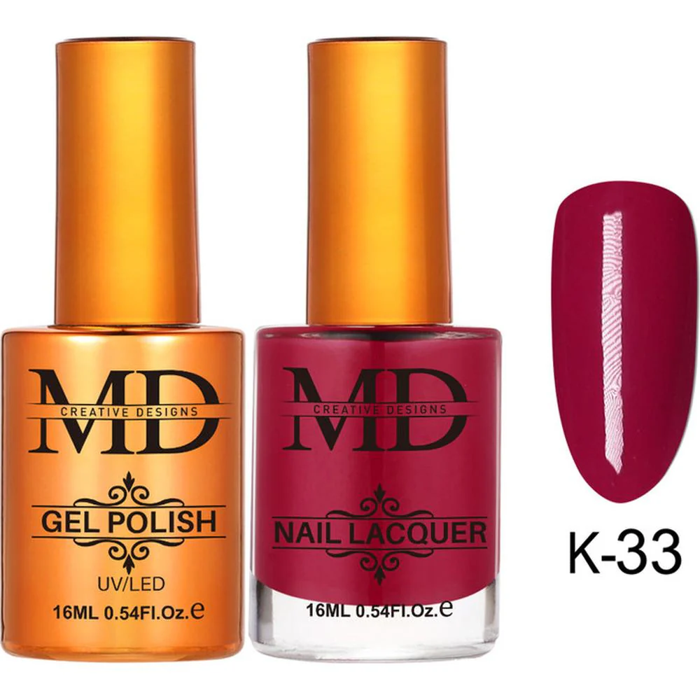 MD Nail Duo 2-in-1 Gel Polish 0.54 oz. + Nail Lacquer 0.54 oz. #K033
