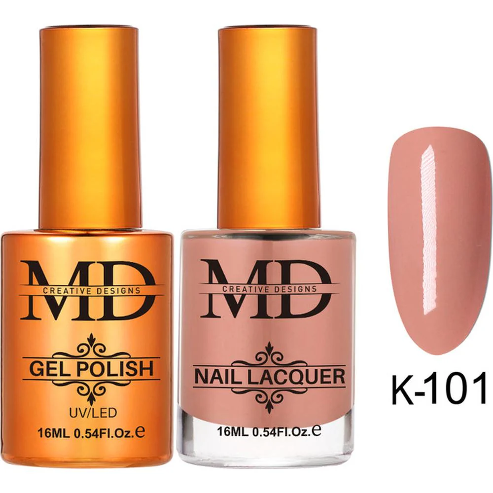 MD Nail Duo 2-in-1 Gel Polish 0.54 oz. + Nail Lacquer 0.54 oz. #K101