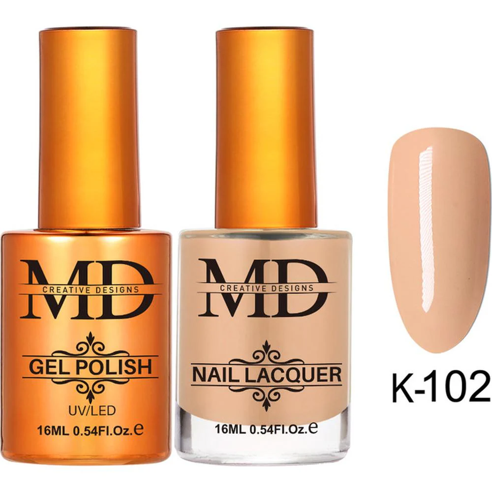 MD Nail Duo 2-in-1 Gel Polish 0.54 oz. + Nail Lacquer 0.54 oz. #K102