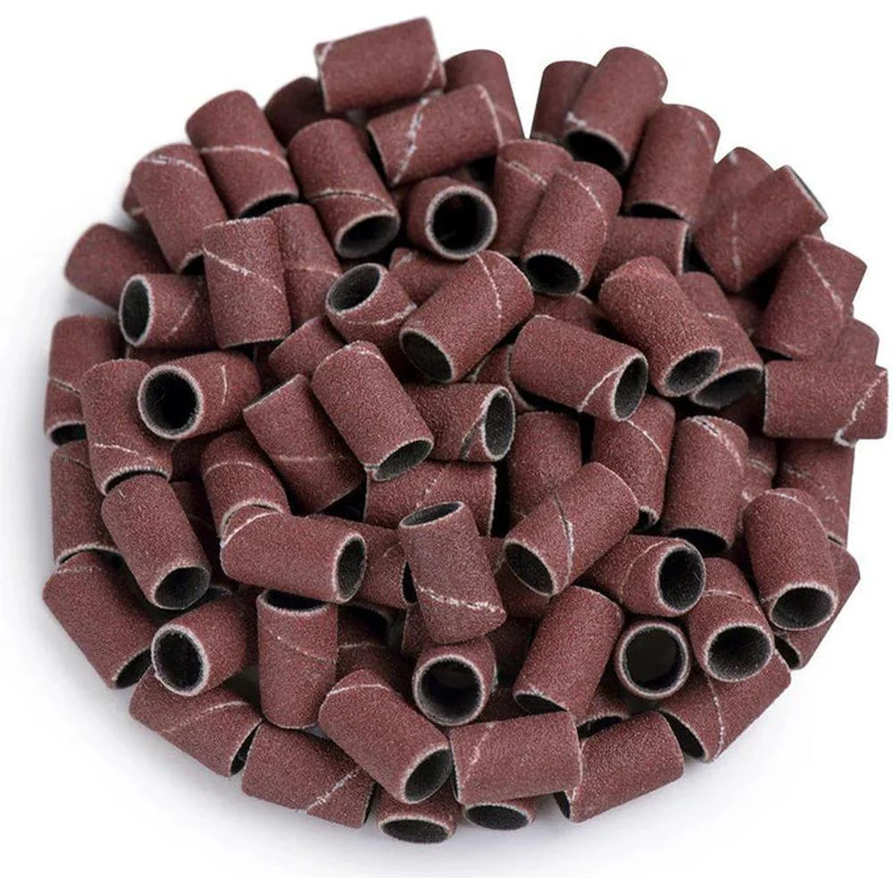 MelodySusie Colorful 100 Pieces Professional Sanding Bands With Mandrel Drill Bit / Red 80# Grit - Image 3
