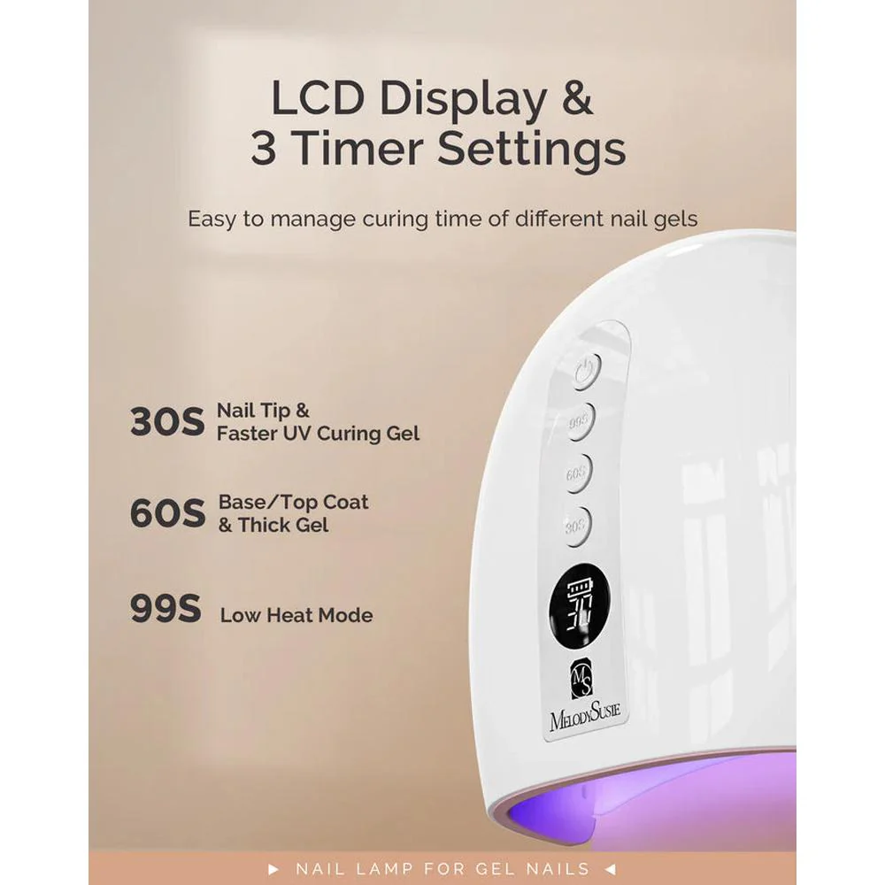 MelodySusie P-PLUS30G Rechargeable Cordless UV/LED Nail Lamp / White - Image 6