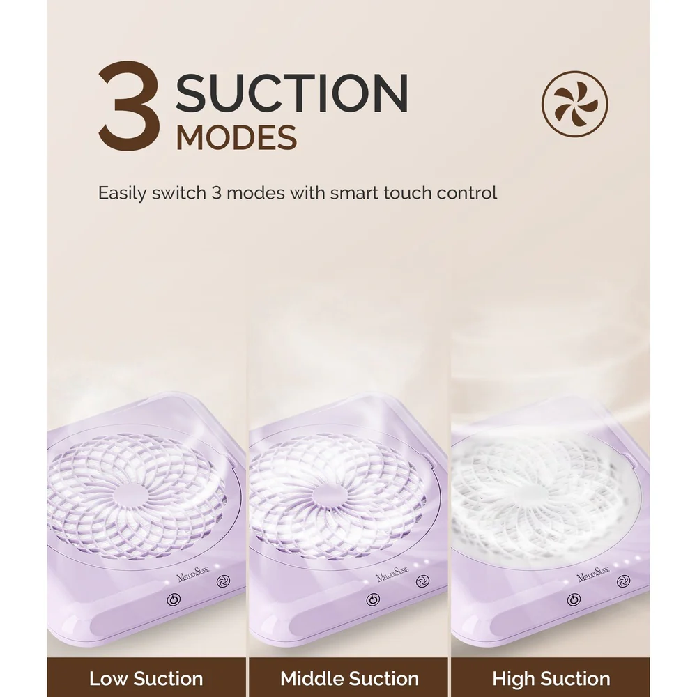 MelodySusie SProF Nail Dust Collector Kit Rechargeable Dust Collector - Purple - Image 4