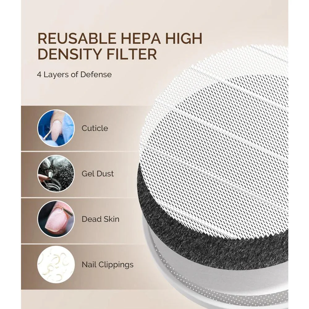 MelodySusie SProR Cordless & Rechargeable Nail Dust Collector - White - Image 14