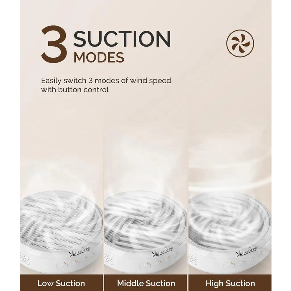 MelodySusie SProR Cordless & Rechargeable Nail Dust Collector - White - Image 9