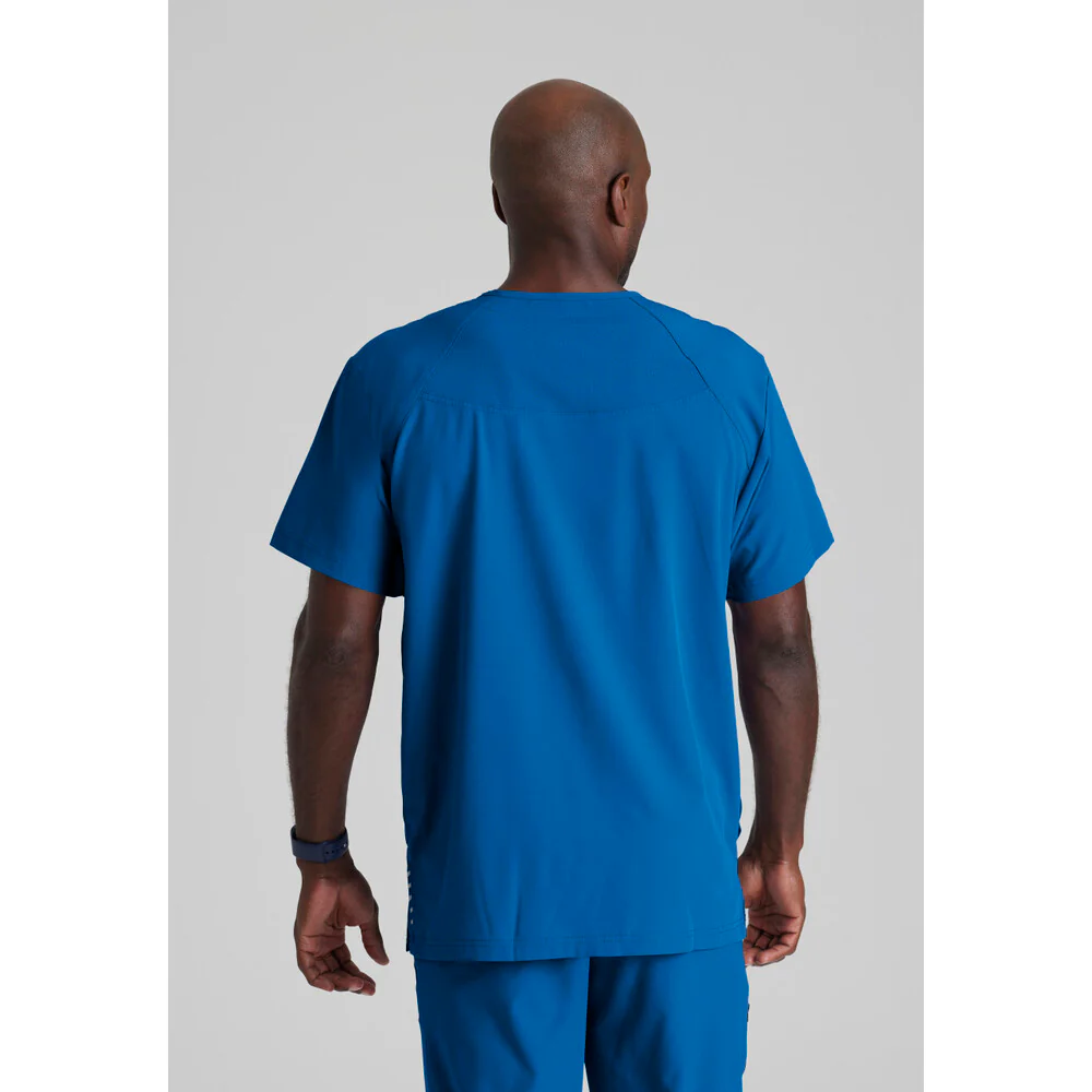 Men's Amplify Scrub Top - Barco One Collection / Color - New Royal / Fit - Regular / Sizes - XS, S, M, L, XL, 2XL, 3XL by Barco Uniforms - Image 4