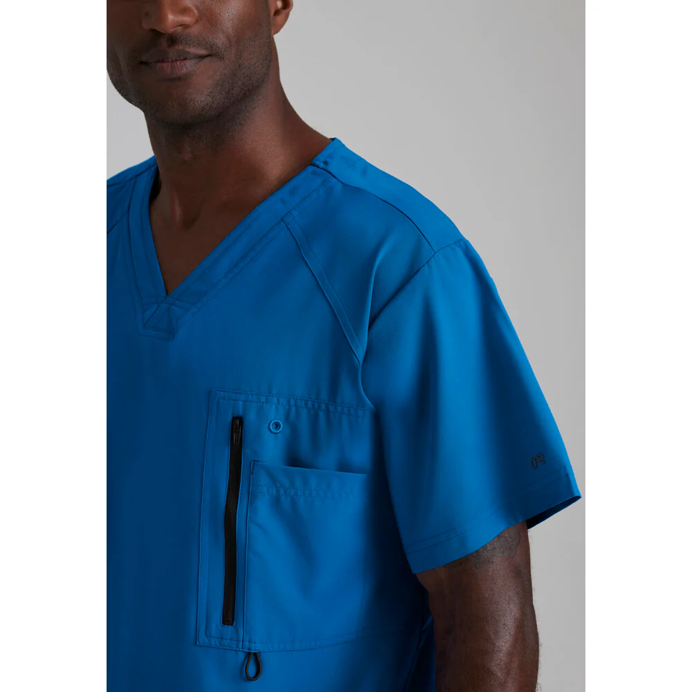 Men's Amplify Scrub Top - Barco One Collection / Color - New Royal / Fit - Regular / Sizes - XS, S, M, L, XL, 2XL, 3XL by Barco Uniforms - Image 5