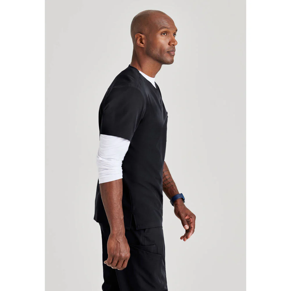 Men's Rally Scrub Top - Barco Unify Collection / Color - Black / Fit - Regular / Sizes - XS, S, M, L, XL, 2XL, 3XL by Barco Uniforms - Image 3