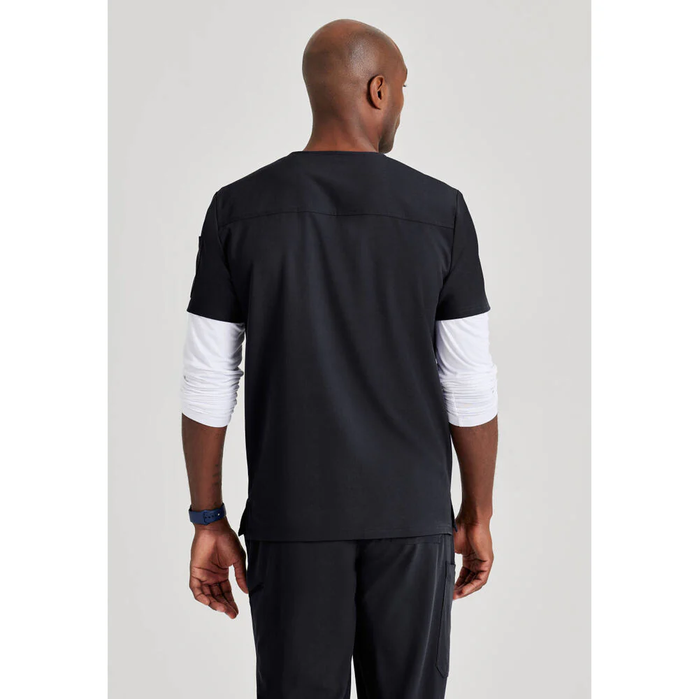 Men's Rally Scrub Top - Barco Unify Collection / Color - Black / Fit - Regular / Sizes - XS, S, M, L, XL, 2XL, 3XL by Barco Uniforms - Image 4