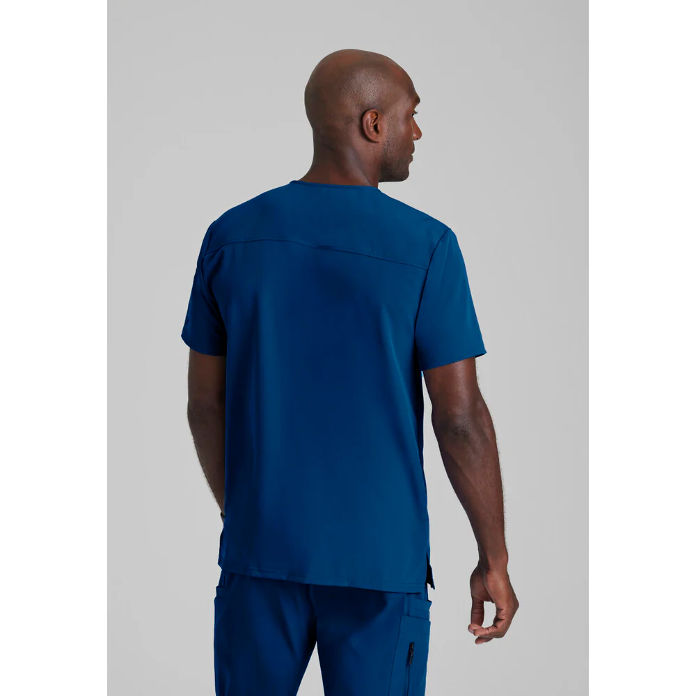 Men's Rally Scrub Top - Barco Unify Collection / Color - Indigo / Fit - Regular / Sizes - XS, S, M, L, XL, 2XL, 3XL by Barco Uniforms - Image 3