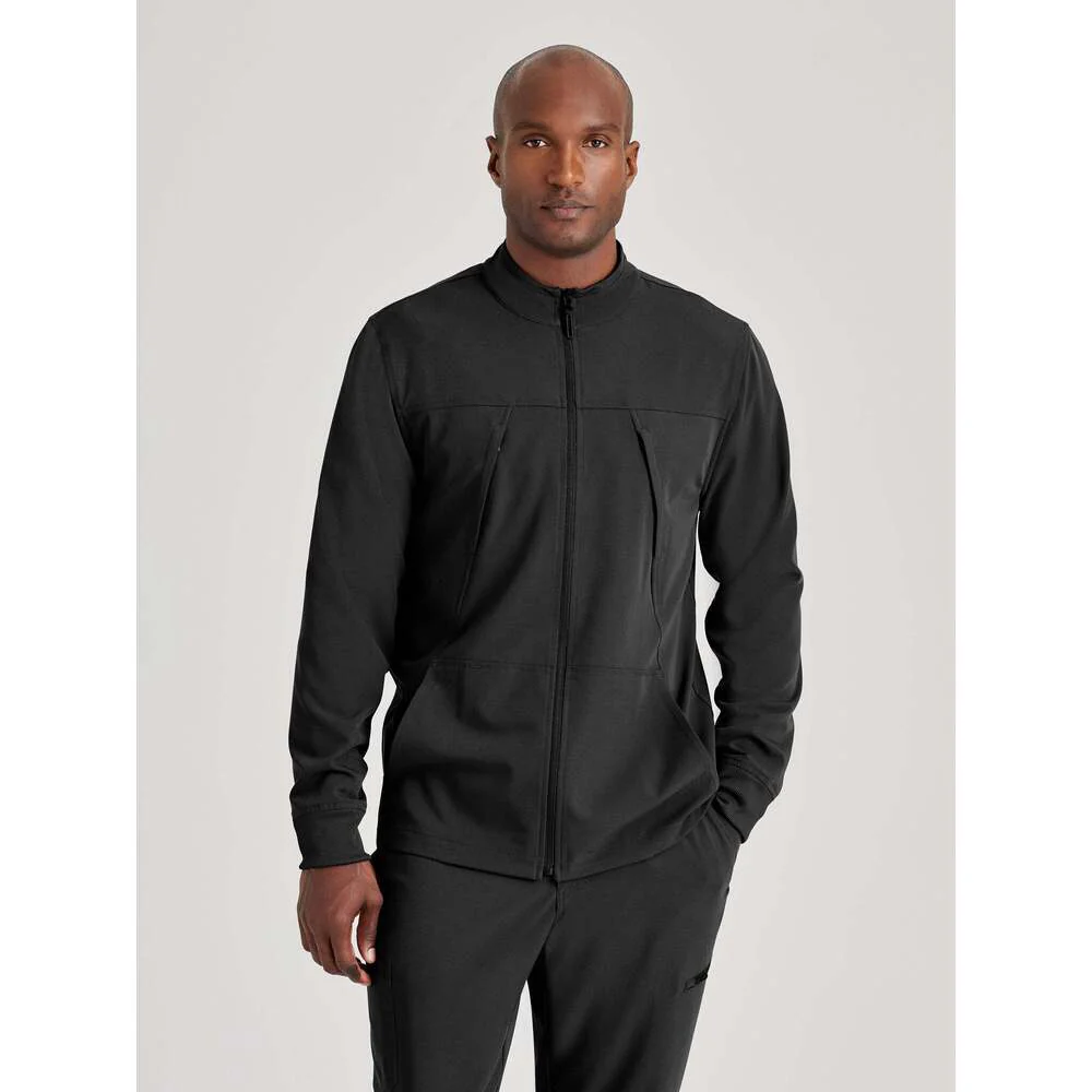 Men's Rally Warm-Up Scrub Jacket - Barco Unify Collection / Color - Black / Fit - Regular / Sizes - XS, S, M, L, XL, 2XL, 3XL by Barco Uniforms - Image 2