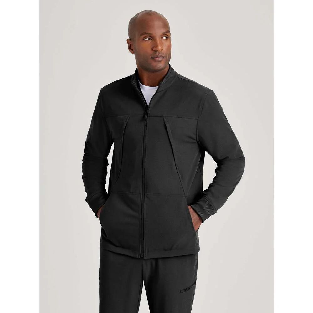 Men's Rally Warm-Up Scrub Jacket - Barco Unify Collection / Color - Black / Fit - Regular / Sizes - XS, S, M, L, XL, 2XL, 3XL by Barco Uniforms - Image 3