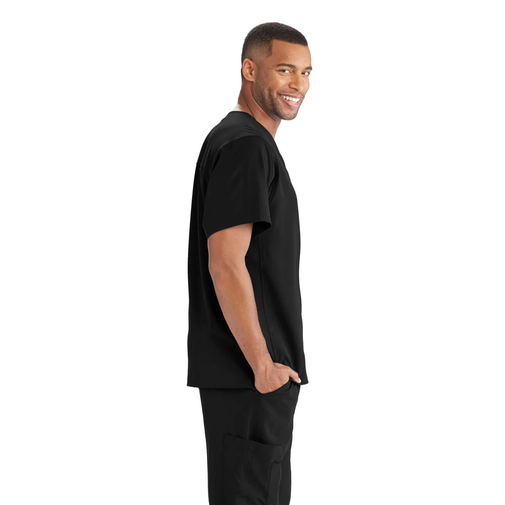 Men's Structure Scrub Top - Skechers Collection / Color - Black / Fit - Regular / Sizes - XS, S, M, L, XL, 2XL, 3XL by Barco Uniforms - Image 3