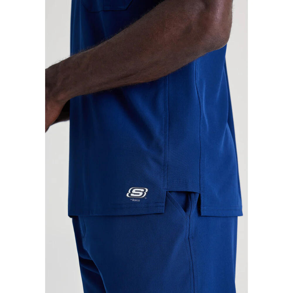 Men's Structure Scrub Top - Skechers Collection / Color - Navy / Fit - Regular / Sizes - XS, S, M, L, XL, 2XL, 3XL by Barco Uniforms - Image 4