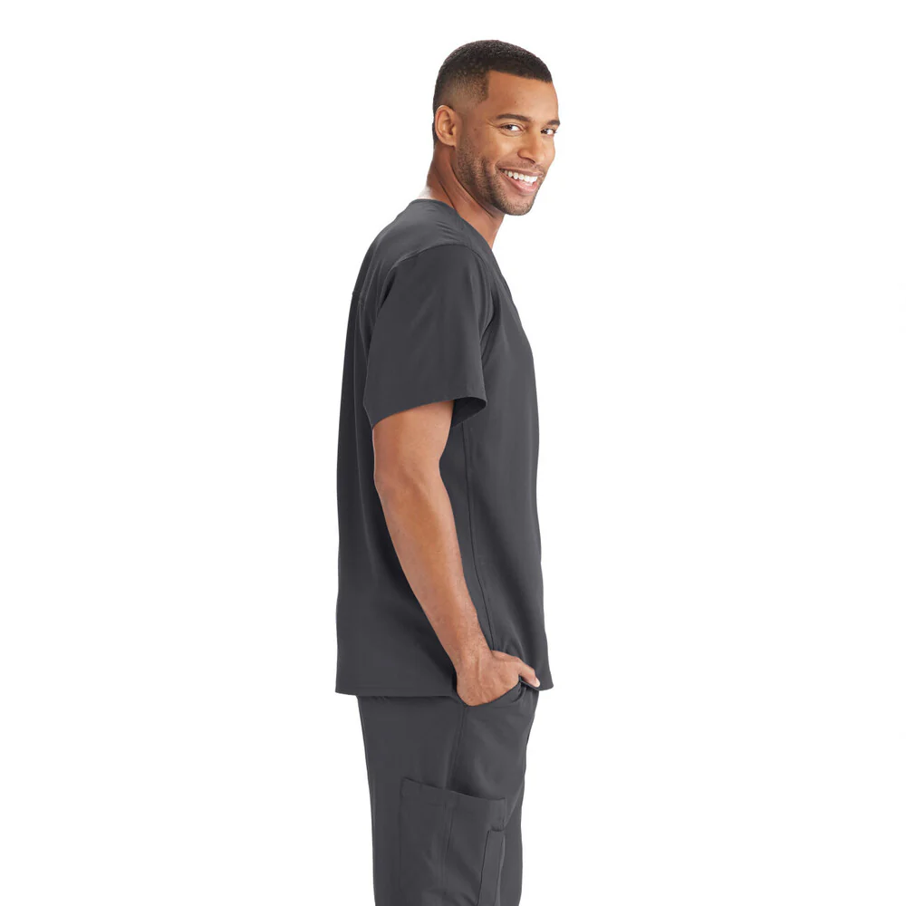 Men's Structure Scrub Top - Skechers Collection / Color - Pewter / Fit - Regular / Sizes - XS, S, M, L, XL, 2XL, 3XL by Barco Uniforms - Image 3