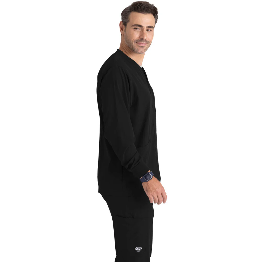 Men's Structure Warm-Up - Skechers Collection / Color - Black / Fit - Regular / Sizes - XS, S, M, L, XL, 2XL, 3XL by Barco Uniforms - Image 3