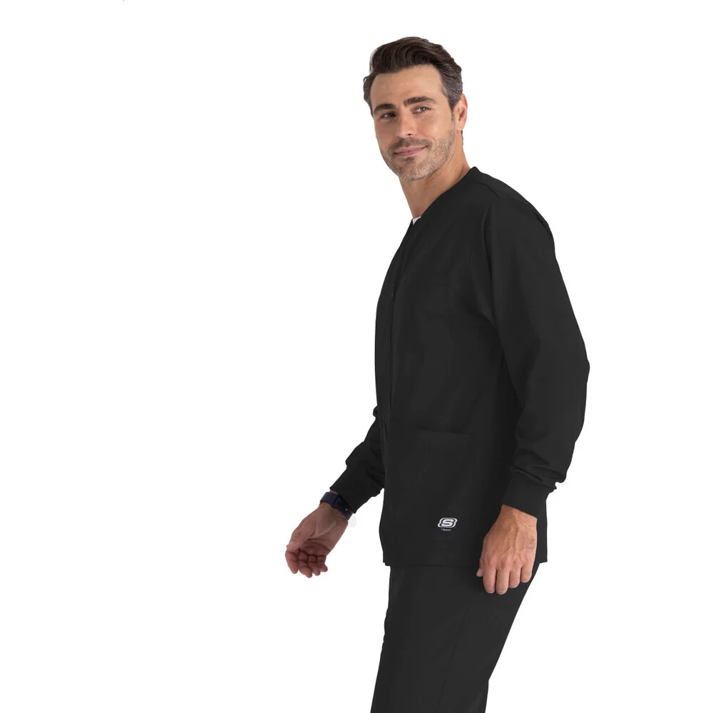 Men's Structure Warm-Up - Skechers Collection / Color - Black / Fit - Regular / Sizes - XS, S, M, L, XL, 2XL, 3XL by Barco Uniforms - Image 4
