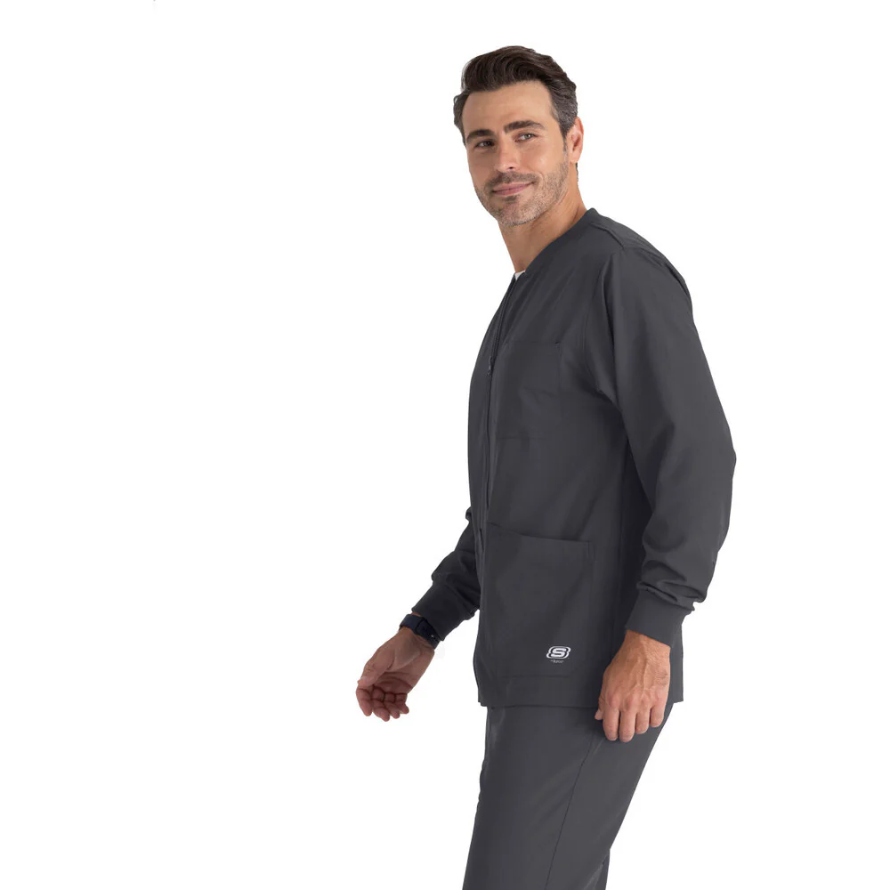 Men's Structure Warm-Up - Skechers Collection / Color - Pewter / Fit - Regular / Sizes - XS, S, M, L, XL, 2XL, 3XL by Barco Uniforms - Image 4