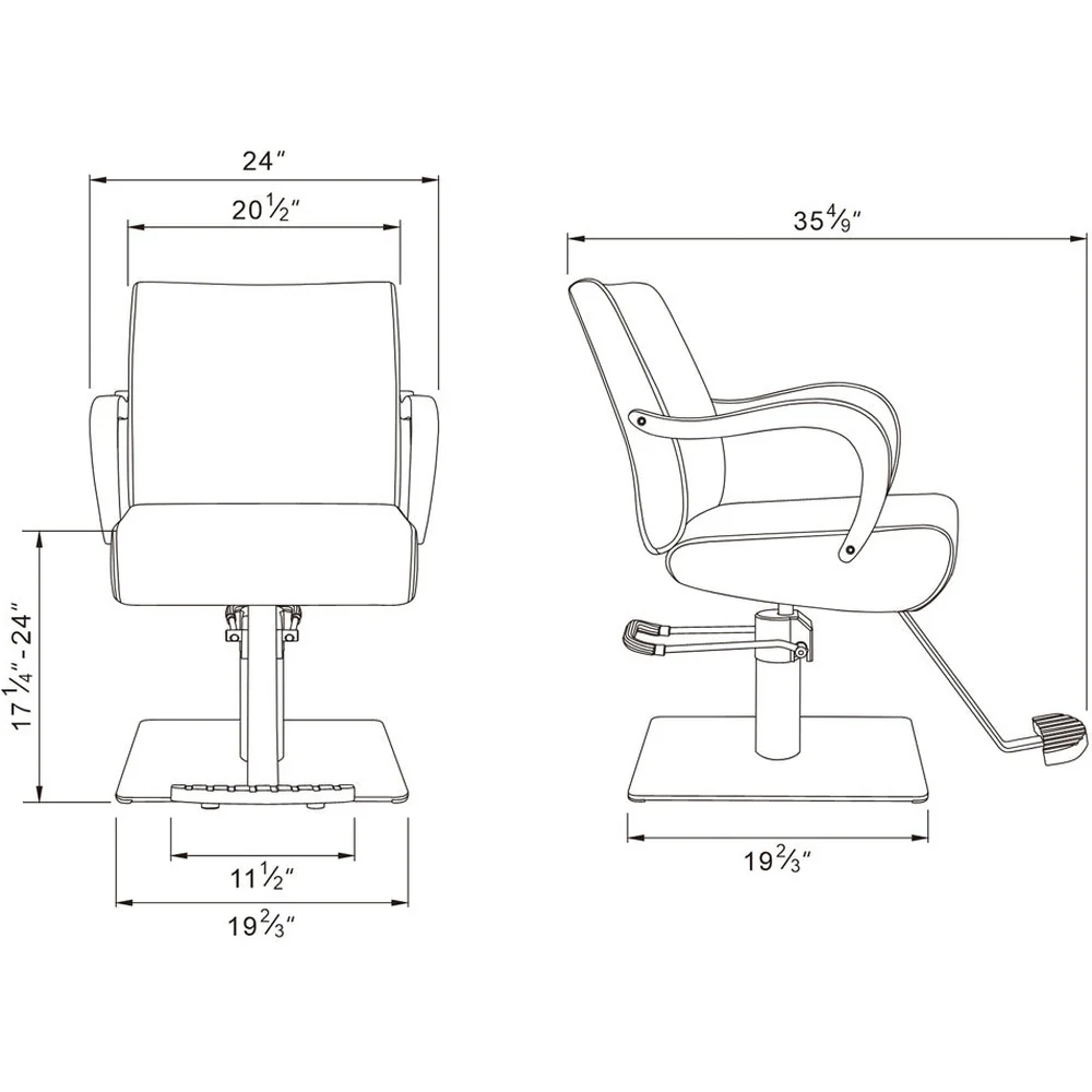 Meteor Gold Hydraulic Styling Chair by DIR Salon Furniture - Image 25