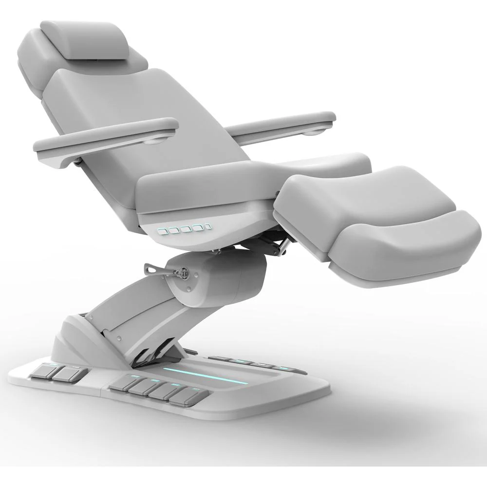 Mikaela II Grand 4-Motor Medical Spa Chair / Rotates 240 Degrees / Light Grey