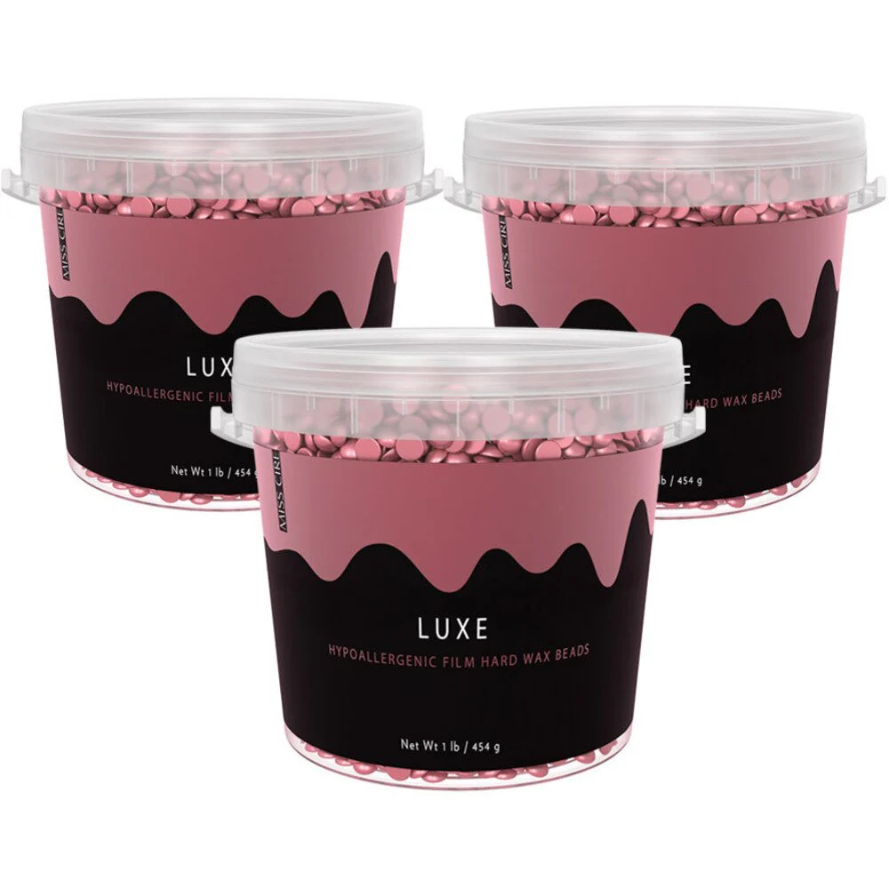 Miss Cire LUXE - Hypoallergenic Vegan Film Hard Wax - Stripless Wax / 1 Lb. - 454 grams Bucket of Beads X 3 Buckets = 1.35 Kilo Case (3 Lbs.) - Image 4