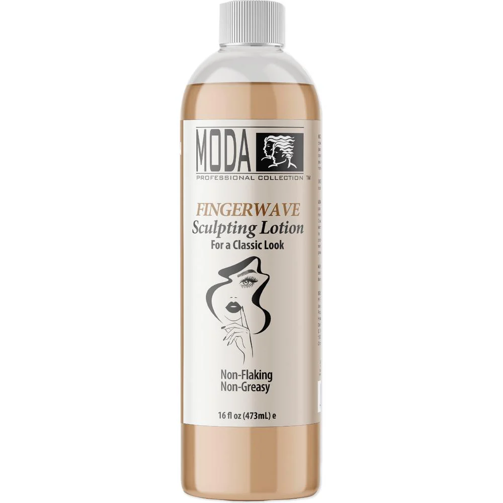 Moda - Finger Wave Sculpting Lotion - Non-Flaking, Non-Greasy / 16 fl. oz. - 473 mL.
