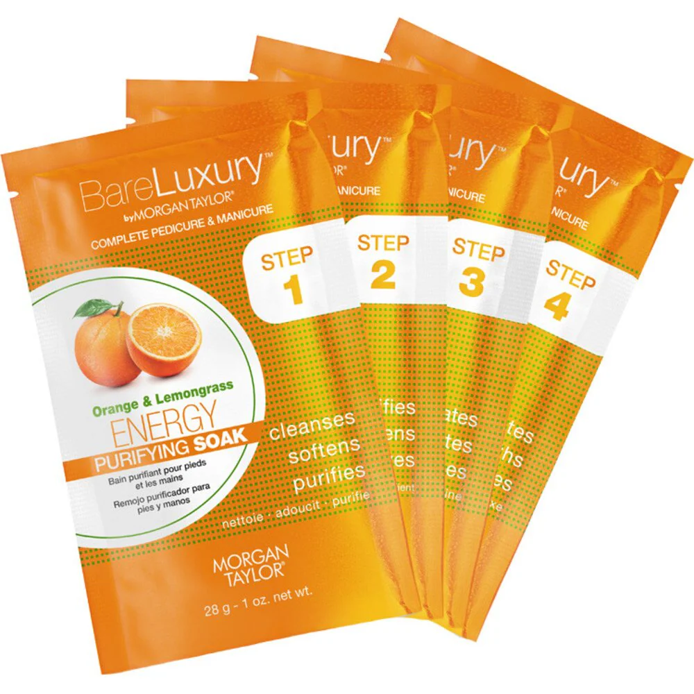 Morgan Taylor - Bare Luxury Energy Orange & Lemongrass - 4-Step Complete Pedicure & Manicure
