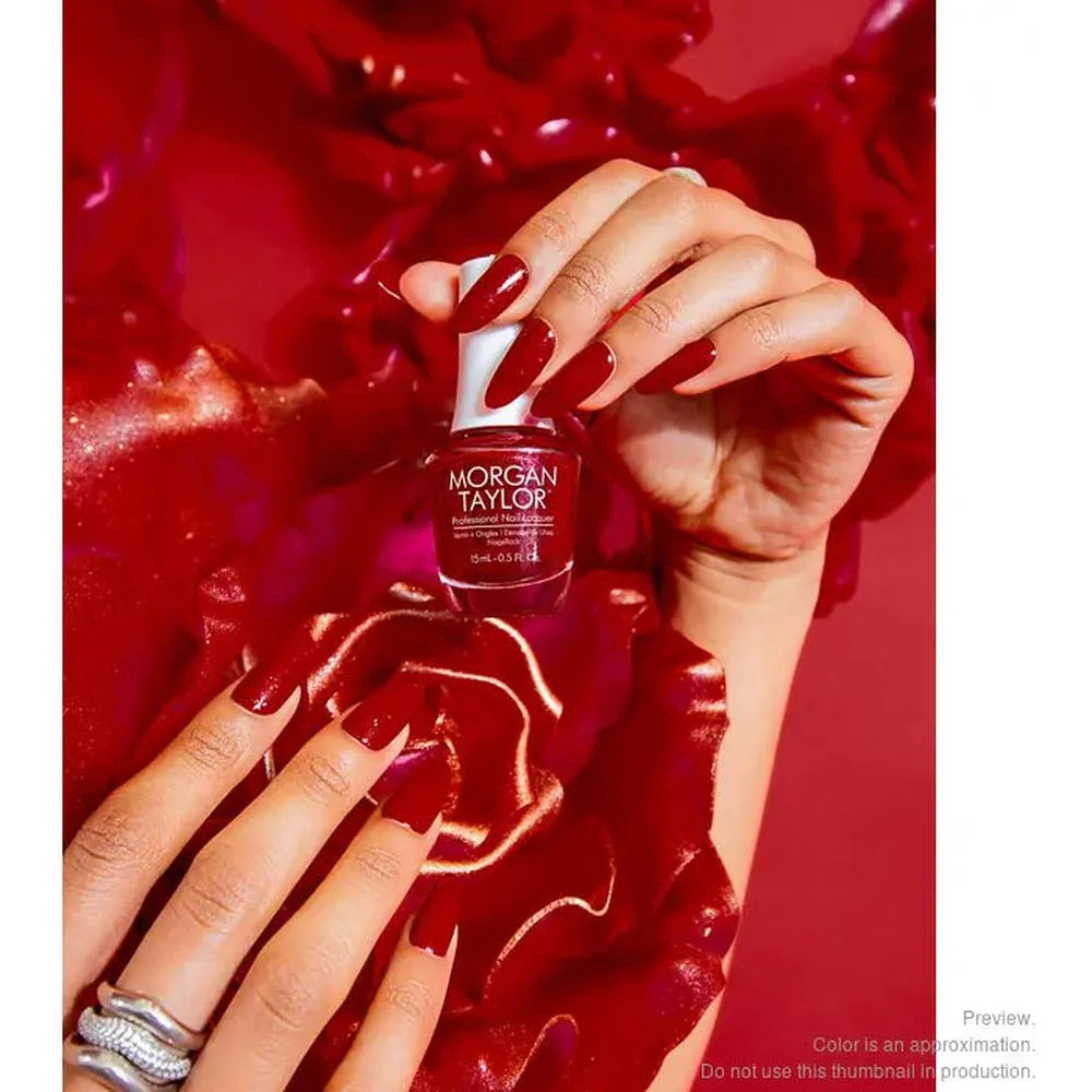 Morgan Taylor Nail Lacquer Floral Wonderland Collection - Poinsettia Stardust / 0.5 oz. - Image 2