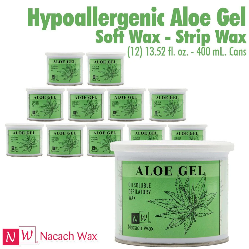 Hypoallergenic Aloe Gel Soft Wax - Strip Wax / (12) 13.52 fl. oz. - 400 mL. Cans by Nacach Wax - Image 6