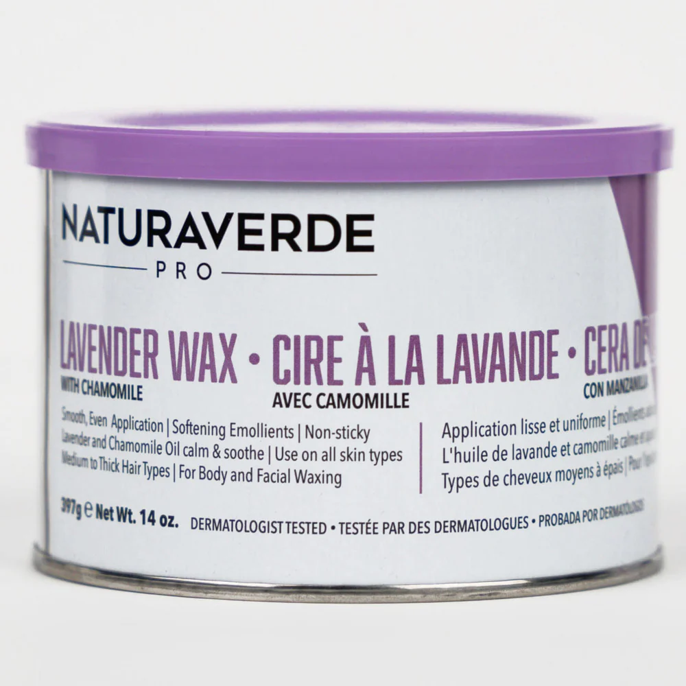NaturaverdePro - LAVENDER WAX with Chamomile - Soft Strip Wax - Made in Italy / Case = 14 oz. - 397 grams Can X 8 Cans - Image 2