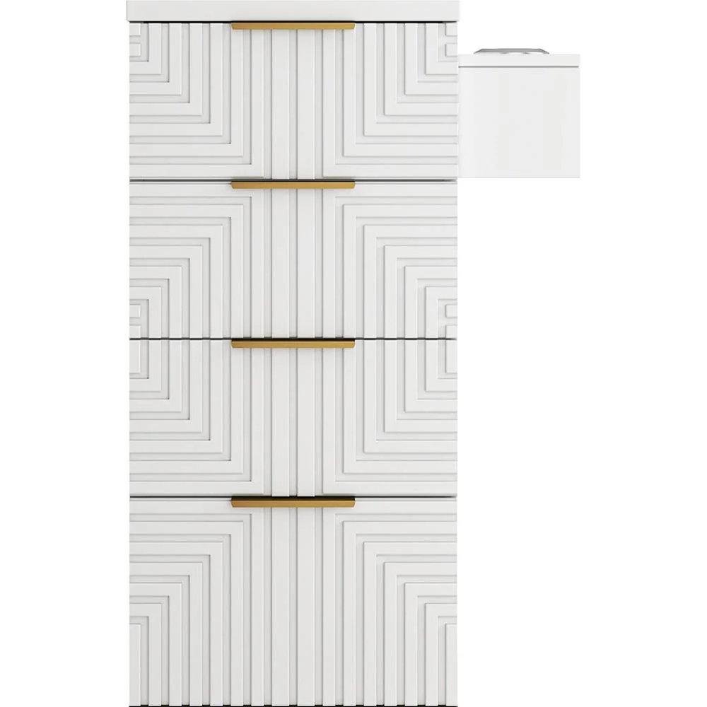 Noelle Salon Trolley / 4 Storage Drawers Plus Tool Holder on Wheels for Salon Convenience / White by Deco Salon Furniture
