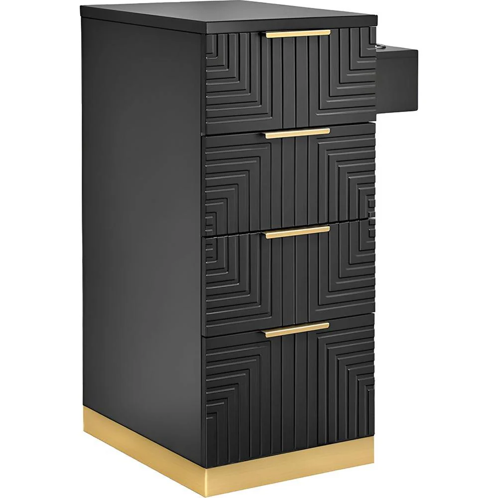 Noelle Styling Station Side Cabinet / Black by Deco Salon Furniture - Image 2