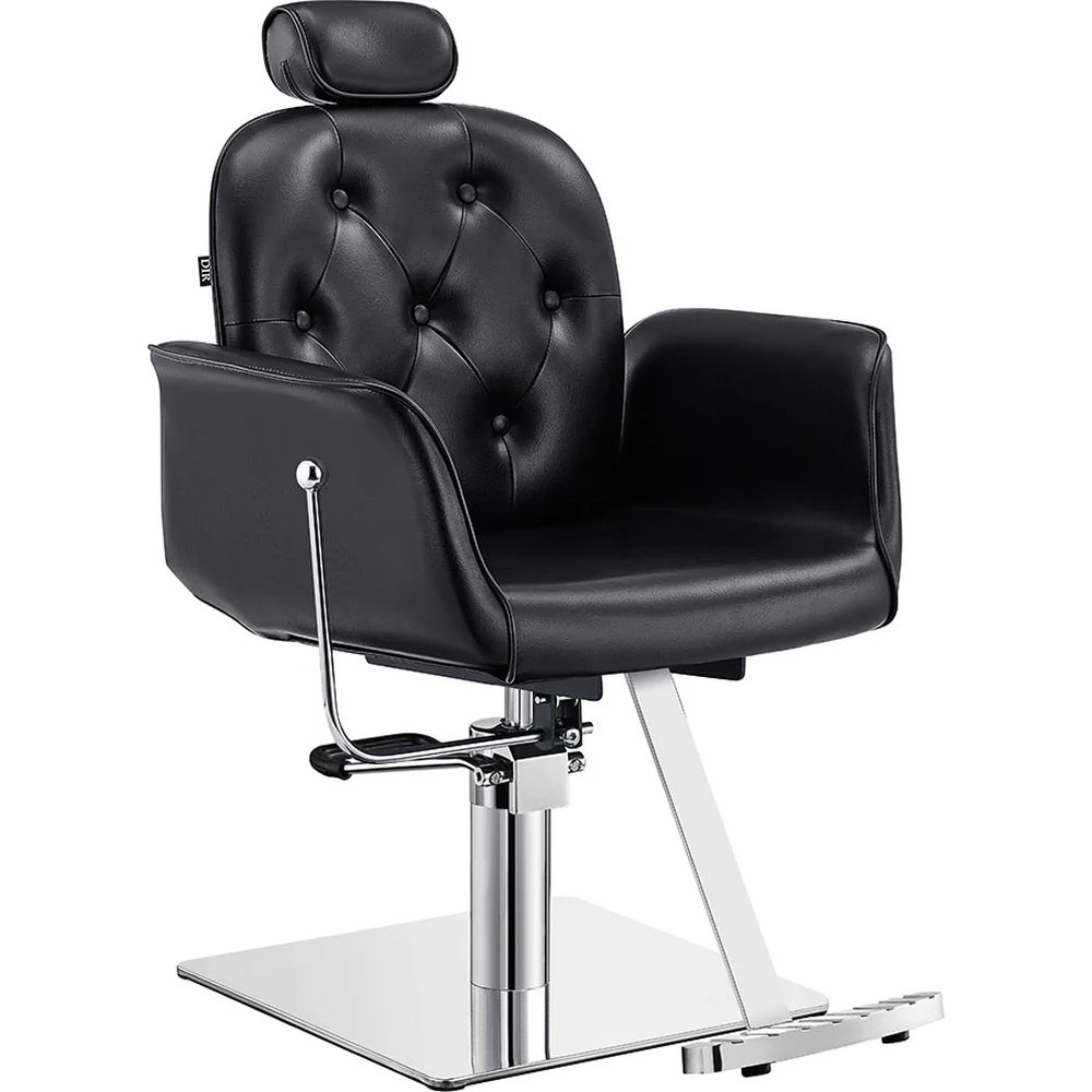 Noir Reclining Hydraulic All-Purpose Salon Chair by DIR Salon Furniture