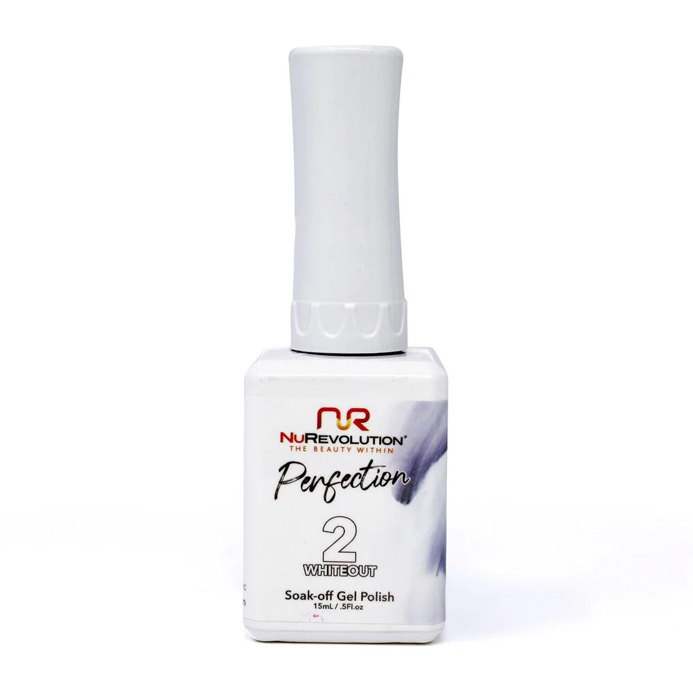 NR Perfection Gel Polish - #PFG002 Whiteout by NuRevolution / 15 mL. Gel Polish