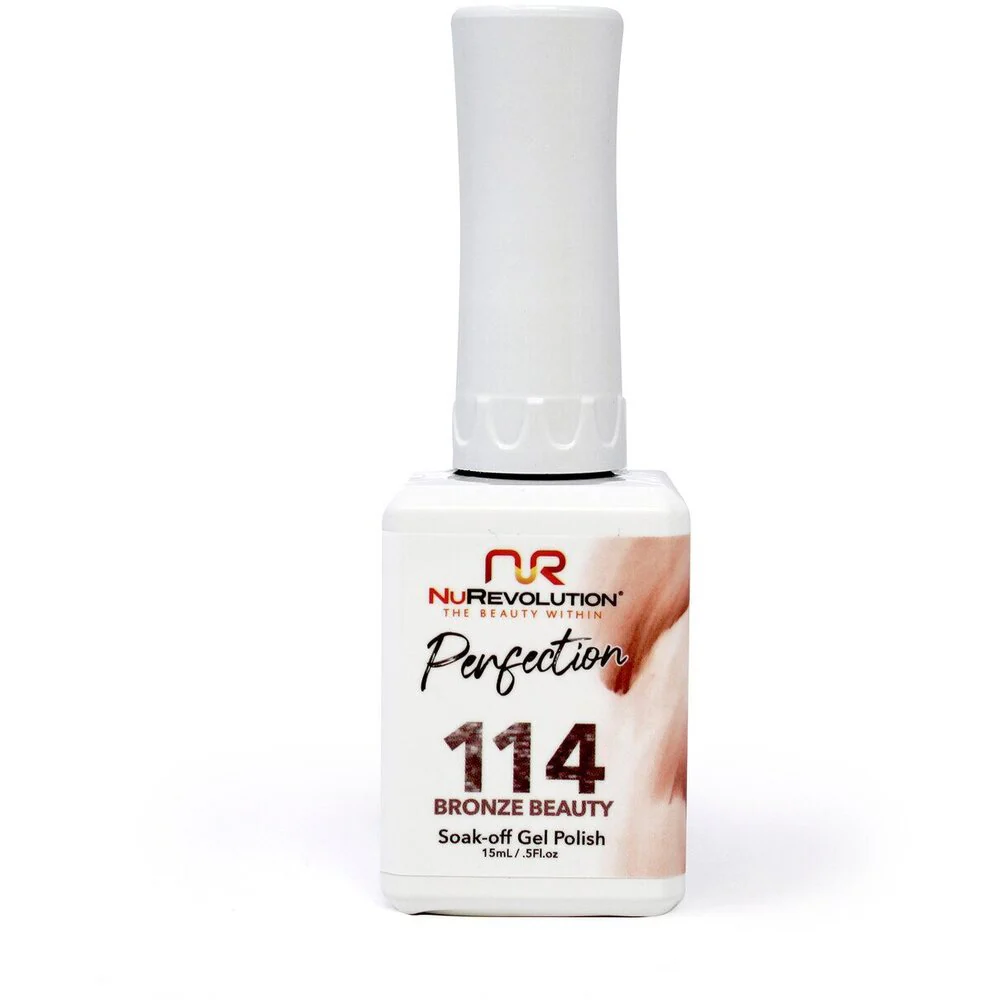 NR Perfection Gel Polish - #PFG114 Mandarin by NuRevolution / 15 mL. Gel Polish