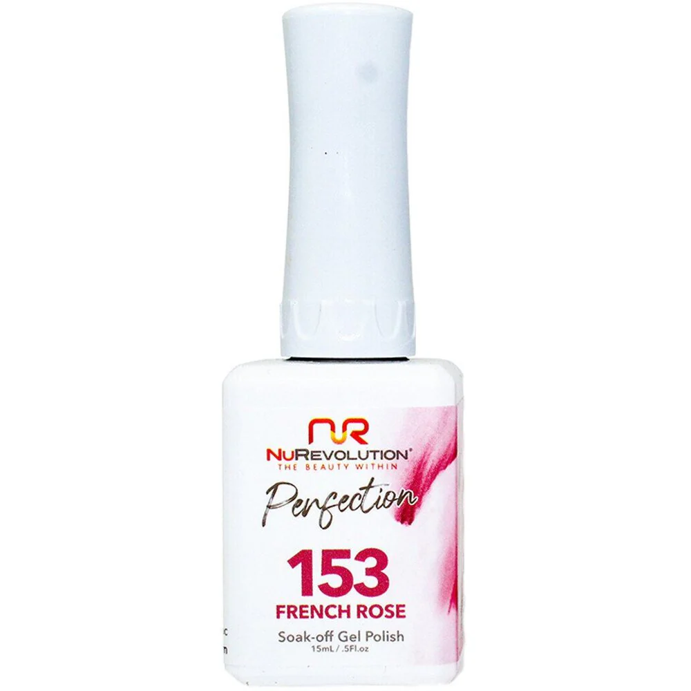 NR Perfection Gel Polish - #PFG153 French Rose by NuRevolution / 15 mL. Gel Polish
