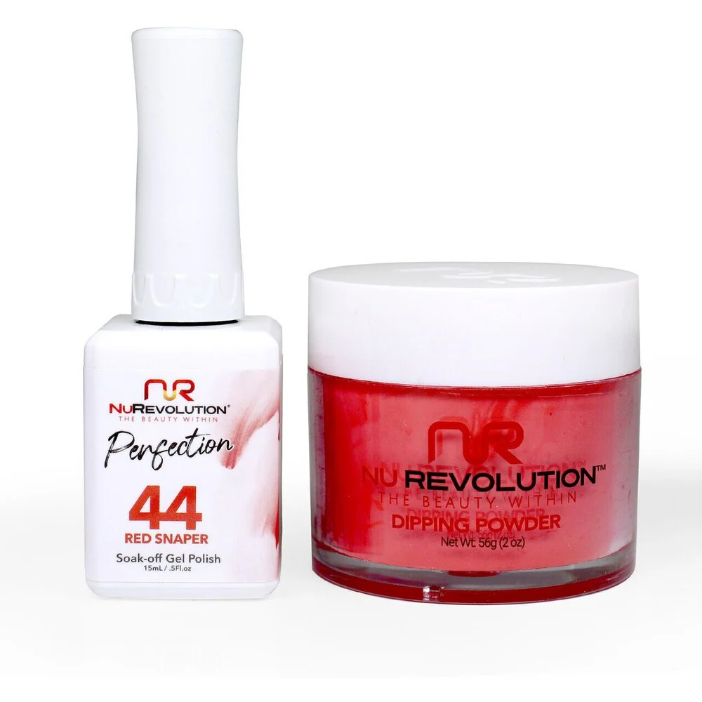 NR Perfection Set: Gel Polish + Dip/Acrylic Powder - #PFS044 Tart Squeeze by NuRevolution / 15 mL. Gel Polish + 2 oz. Dip/Acrylic Powder