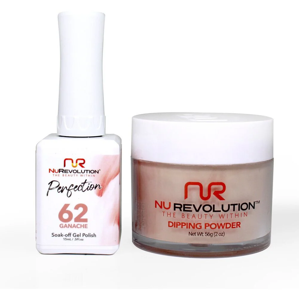 NR Perfection Set: Gel Polish + Dip/Acrylic Powder - #PFS062 Twilight by NuRevolution / 15 mL. Gel Polish + 2 oz. Dip/Acrylic Powder