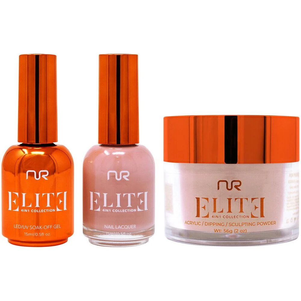 NuRevolution Elite 4-in-1 - LED/UV Soak Off Gel Polish 0.5 oz. + Nail Lacquer 0.5 oz. + Acrylic - Dipping - Sculpting Powder 2 oz. - #EMS10 Caramel Caress