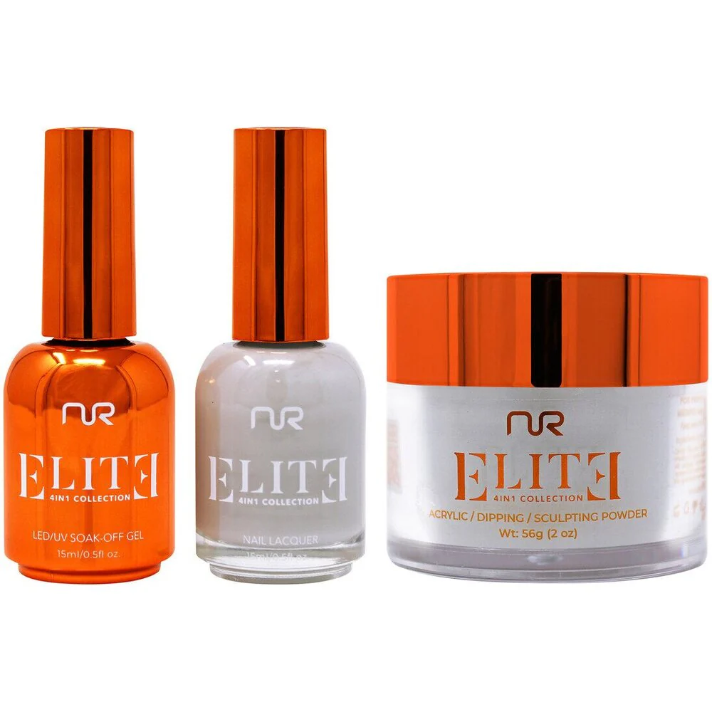 NuRevolution Elite 4-in-1 - LED/UV Soak Off Gel Polish 0.5 oz. + Nail Lacquer 0.5 oz. + Acrylic - Dipping - Sculpting Powder 2 oz. - #EMS28 Phantom