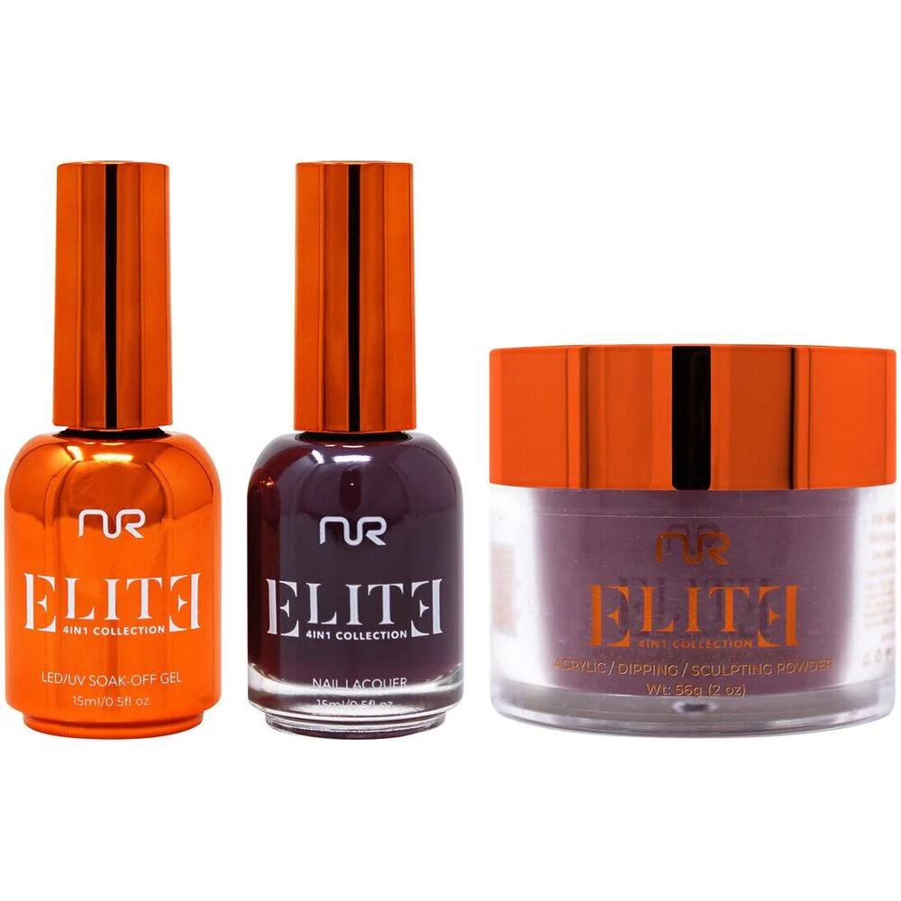NuRevolution Elite 4-in-1 - LED/UV Soak Off Gel Polish 0.5 oz. + Nail Lacquer 0.5 oz. + Acrylic - Dipping - Sculpting Powder 2 oz. - #EMS32 Maraschino Maven