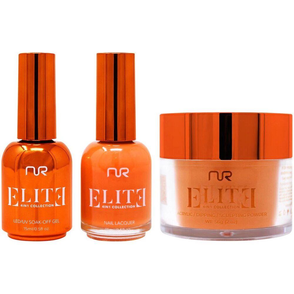 NuRevolution Elite 4-in-1 - LED/UV Soak Off Gel Polish 0.5 oz. + Nail Lacquer 0.5 oz. + Acrylic - Dipping - Sculpting Powder 2 oz. - #EMS40 Apricot Adventure