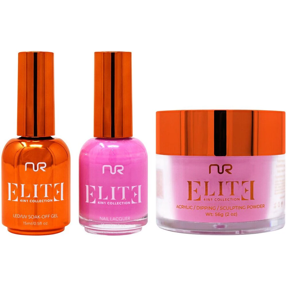NuRevolution Elite 4-in-1 - LED/UV Soak Off Gel Polish 0.5 oz. + Nail Lacquer 0.5 oz. + Acrylic - Dipping - Sculpting Powder 2 oz. - #EMS66 Magenta Muse